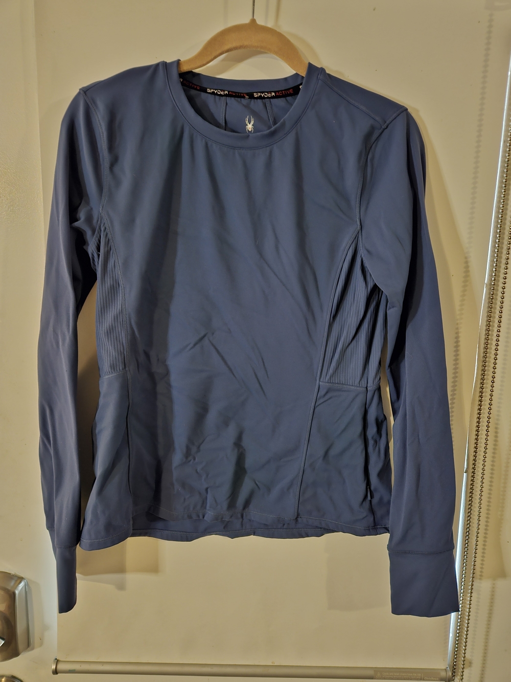 Spyder Women's Long-Sleeve Crew Performance Top in Slate Blue